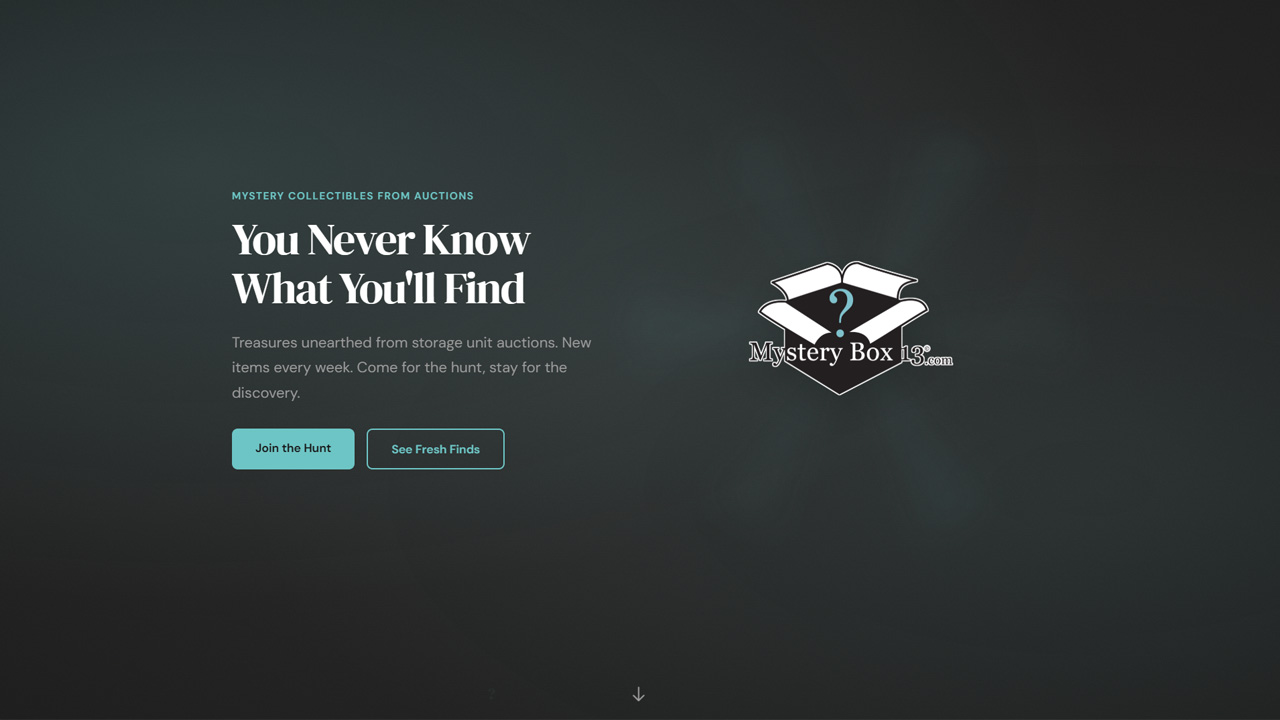 MysteryBox13.com website